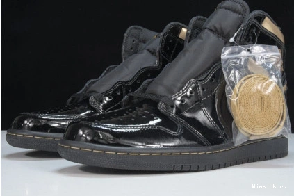 1 HIGH JORDAN (2020) METALLIC RETRO GOLD BLACK 0901